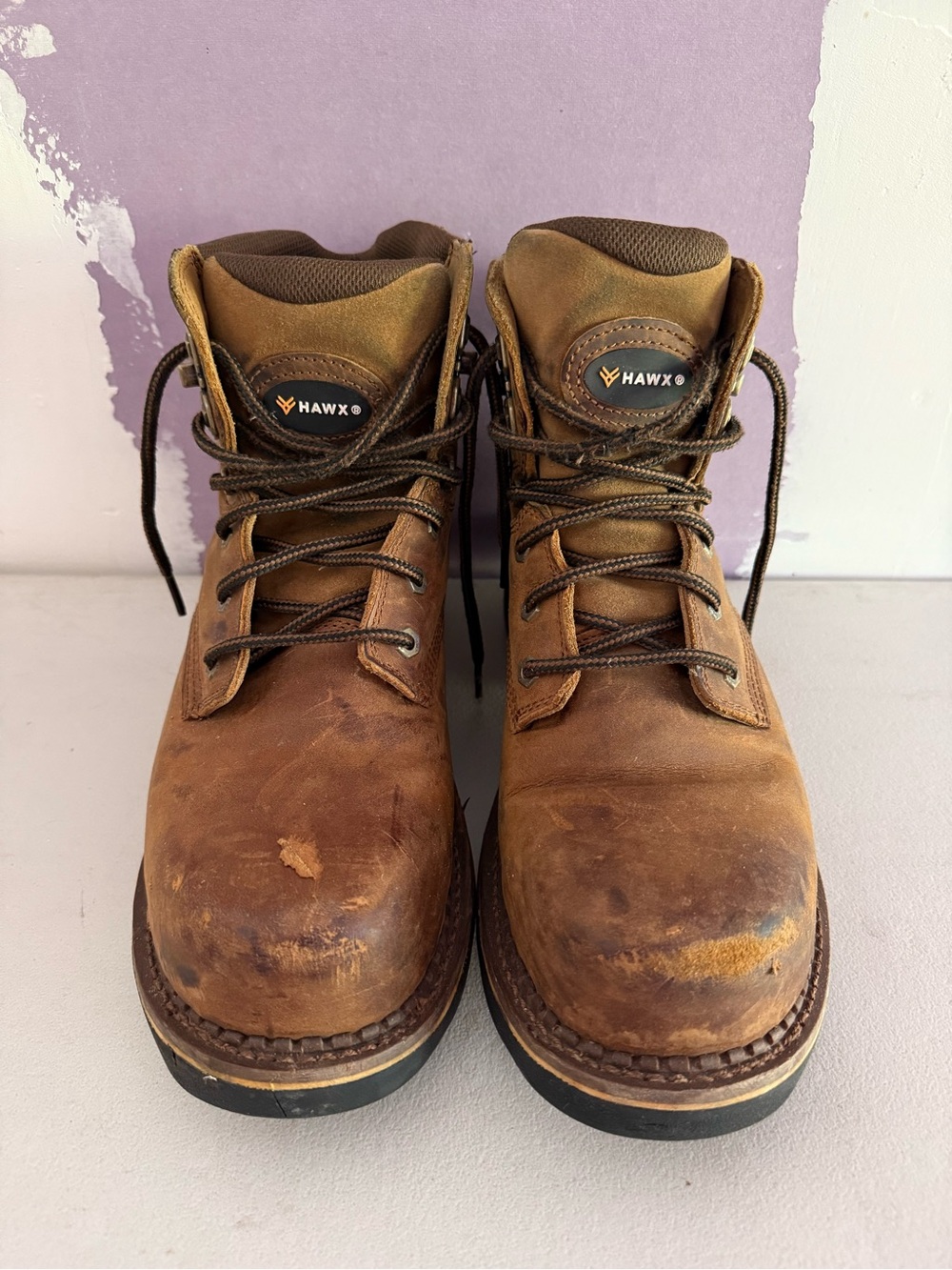 Hawx Men's Crew Chief Composite Toe Lace-Up Work Boots, Brown, Size 13D
